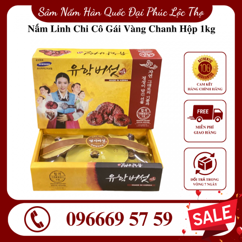 Nấm Linh Chi Cô Gái Vàng Chanh Hộp 1kg