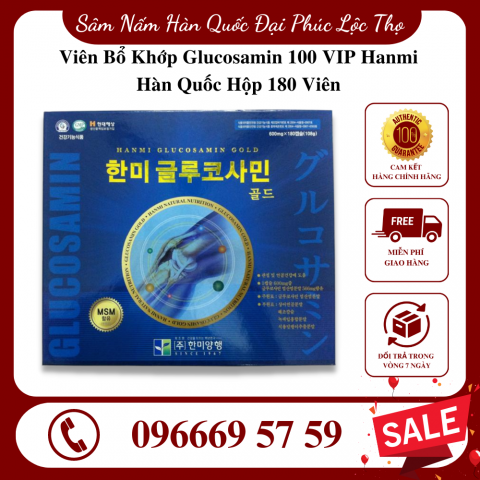 Viên Uống Bổ Xương Khớp Glucosamine 100 vip Hanmi Hàn Quốc Hộp 180 Viên