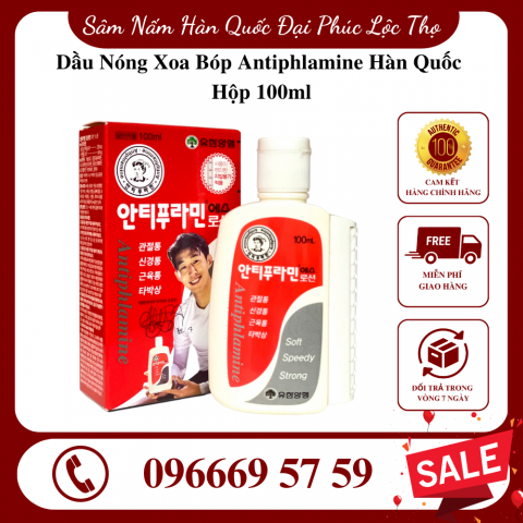 Dầu Nóng Xoa Bóp Antiphlamine Hàn Quốc Hộp 100ml
