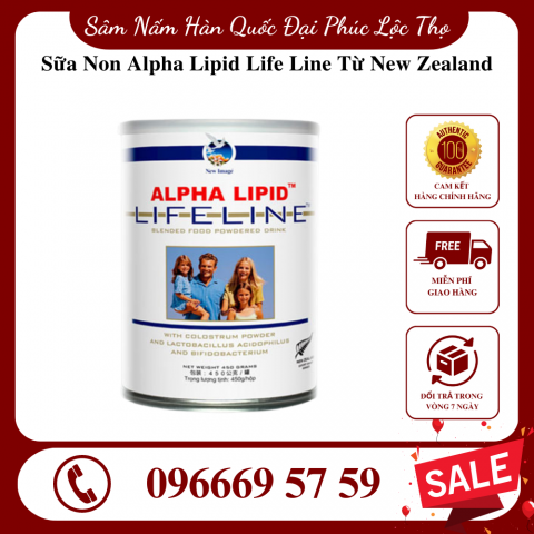 Sữa non Alpha Lipid Life Line Từ New Zealand ( hàng chính hãng kèm hóa đơn đỏ từ công ty )
