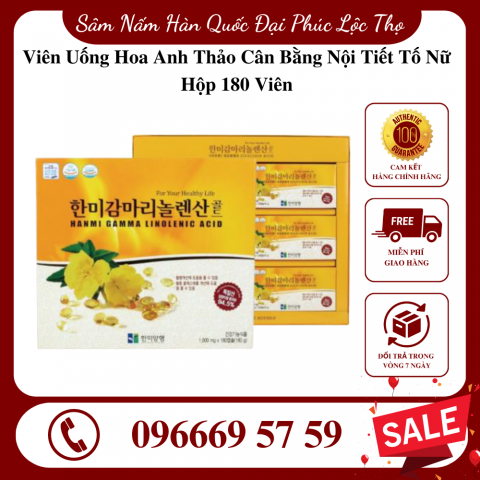 Viên Uống Hoa Anh Thảo Cân Bằng Nội Tiết Tố Nữ Hộp 180 Viên
