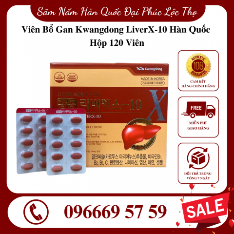 Viên Bổ Gan Kwangdong LiverX-10 Hàn Quốc Hộp 120 Viên
