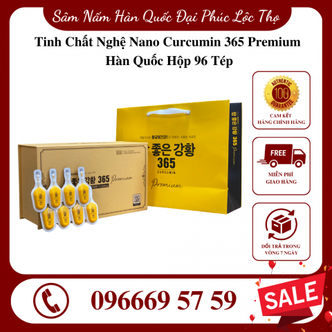 Tinh Chất Nghệ Nano Curcumin 365 Premium Hàn Quốc Hộp 96 Tép - Hỗ Trợ Làm Đẹp Da Và Tăng Cường Sức Đề Kháng