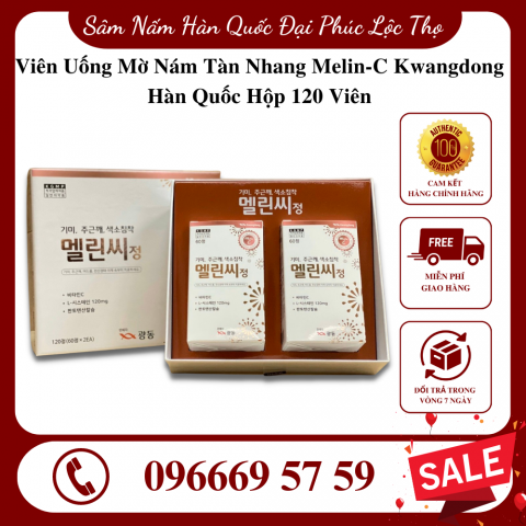 Viên Uống Mờ Nám Tàn Nhang Melin-C Kwangdong Hàn Quốc Hộp 120 Viên