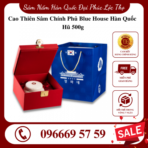 Cao Thiên Sâm Chính Phủ Blue House Hàn Quốc Hũ 500g
