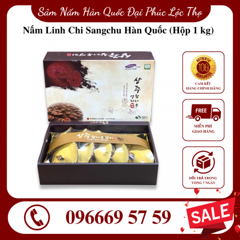 Nấm Linh Chi Sangchu Hàn Quốc (Hộp 1 kg) - Quà Siêu Sang Trọng