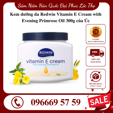 Kem dưỡng da Redwin Vitamin E Cream with Evening Primrose Oil 300g của Úc