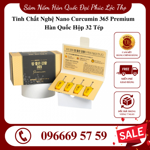 Tinh Chất Nghệ Nano Curcumin 365 Premium Hàn Quốc Hộp 32 Tép