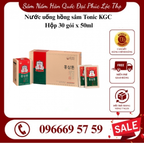 Nước uống hồng sâm Tonic KGC Hộp 30 gói x 50ml